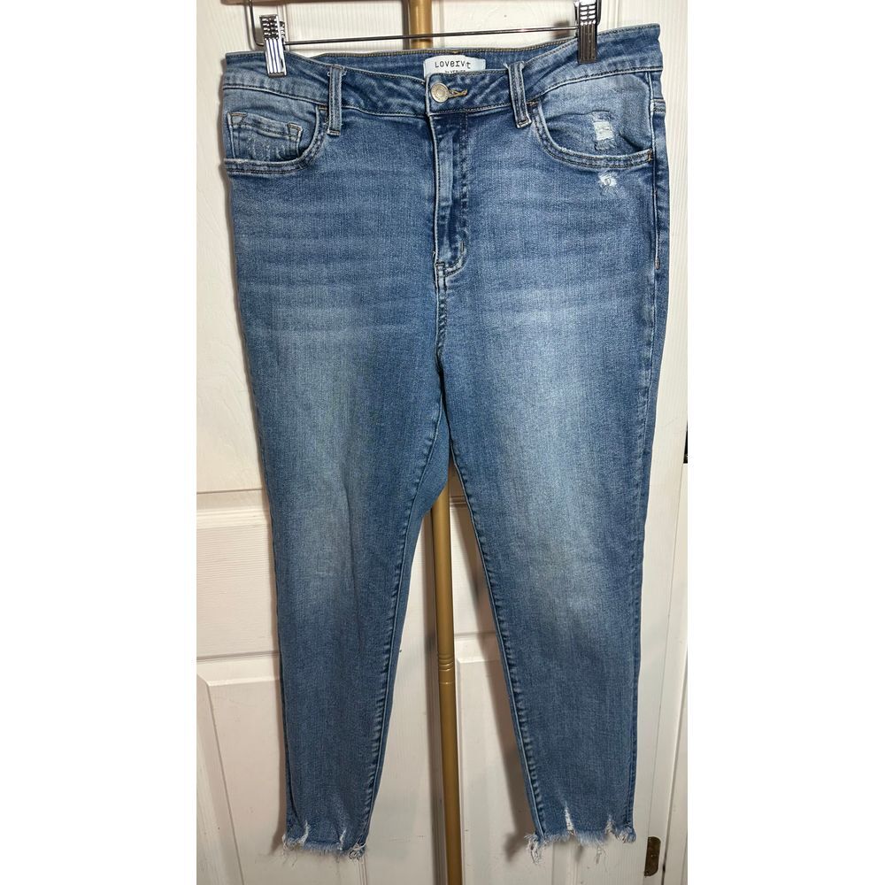 LOVERVET by Vervet  HI-RISE SKINNY JEANS-Frayed Hem  LV1045 Size 31